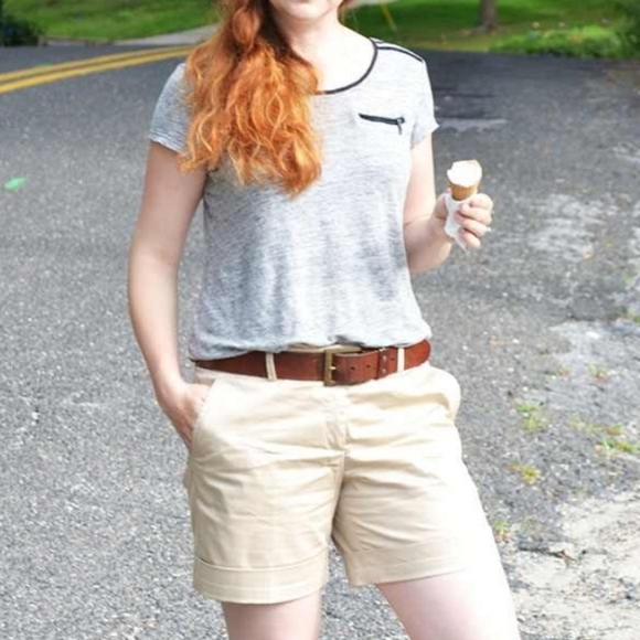 ARMANI EXCHANGE A/X Linen Tee Grey w/ Silk Trim XS - Picture 7 of 7